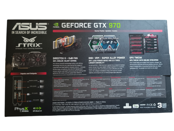 Grafikkarte GEFORCE GTX 970 ASUS STRIX